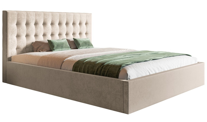 Łóżko tapicerowane SIM 2, 120x200 - Beżowe, 1284578
