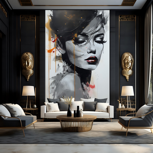 Fototapeta Portret Kobiety W Abstrakcyjnym Stylu 170x254cm, 1288185