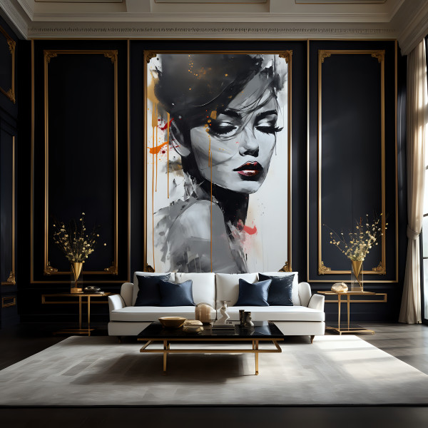 Fototapeta Portret Kobiety W Abstrakcyjnym Stylu 180x270cm, 1288288