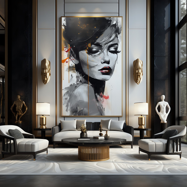 Fototapeta Portret Kobiety W Abstrakcyjnym Stylu 180x270cm, 1288291