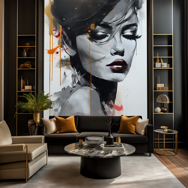 Fototapeta Portret Kobiety W Abstrakcyjnym Stylu 186x280cm, 1288492