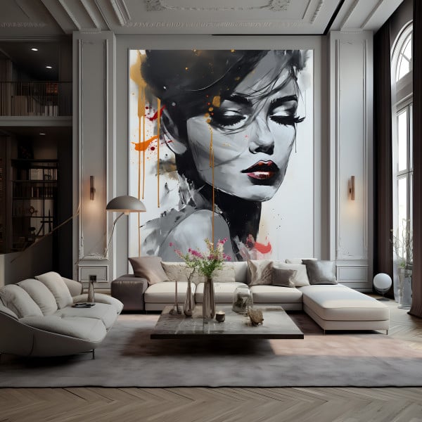 Fototapeta Portret Kobiety W Abstrakcyjnym Stylu 186x280cm, 1288493
