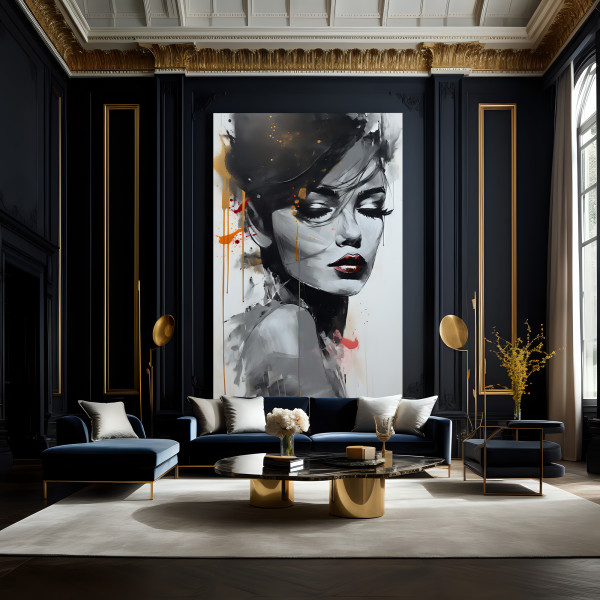 Fototapeta Portret Kobiety W Abstrakcyjnym Stylu 186x280cm, 1288498