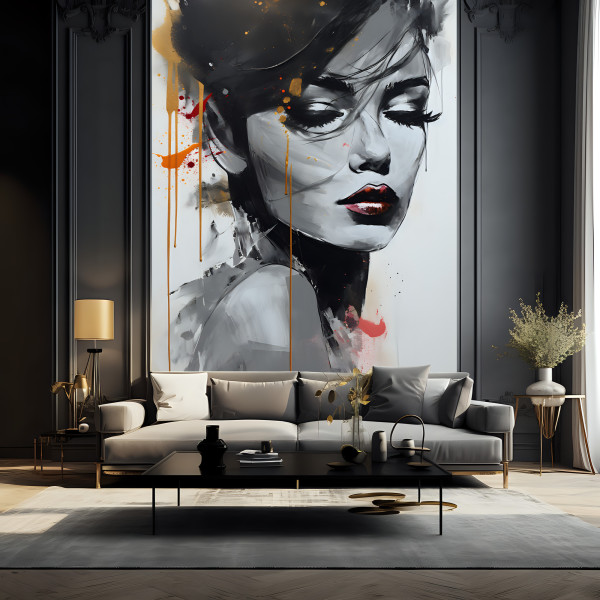 Fototapeta Portret Kobiety W Abstrakcyjnym Stylu 100x150cm, 1288593
