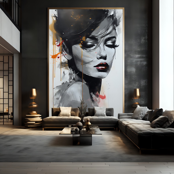 Fototapeta Portret Kobiety W Abstrakcyjnym Stylu 200x300cm, 1288682
