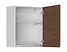 szafka górna z ociekarką Sole, Kolor korpusów biały alpejski, Kolor frontów orzech lincolna, 128925