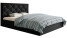 Inny kolor wybarwienia: Łóżko tapicerowane SIM 4, 180x200 - Czarne