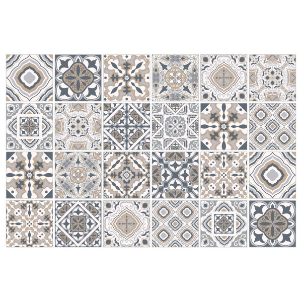 Naklejki Laminowane Beżowa Mozaika Marokańska Zestaw, 1300607