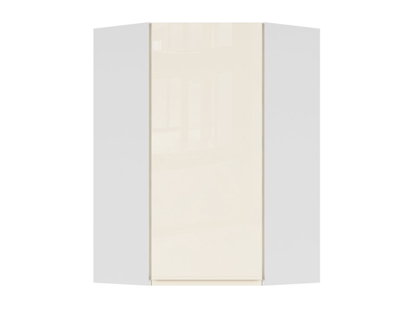 szafka górna narożna Sole, Kolor korpusów biały alpejski, Kolor frontów magnolia połysk, 131116