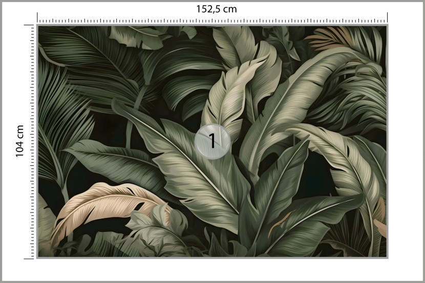 Fototapeta Tropikalne LIŚCIE Bananowca 3D 152.5x104cm, 1352422