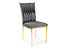 Inny kolor wybarwienia: krzesło popielaty/złoty K436