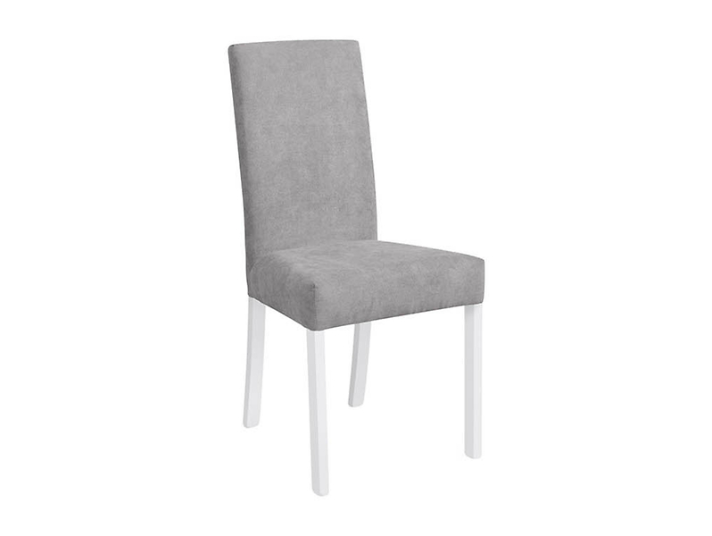 krzesło tapicerowane Campel szare z białym, 136372