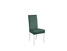 krzesło tapicerowane Campel zielone z białym