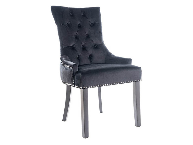 krzesło velvet czarny Edward, 136552