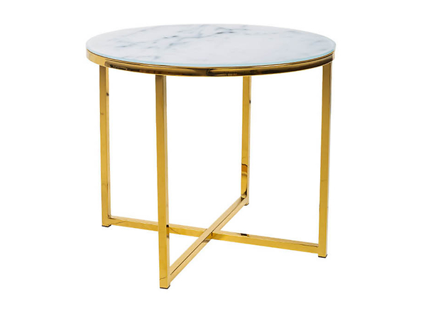 stolik Ditra, Kolor wybarwienia biały/złoty, 140777