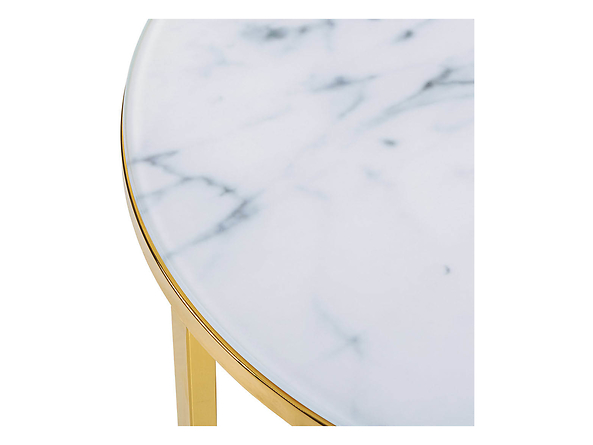 stolik Ditra, Kolor wybarwienia biały/złoty, 140779