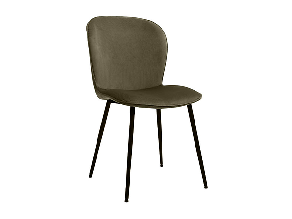 krzesło oliwkowy (sztruks) Penk, Kolor wybarwienia zielony oliwkowy/czarny, 141398