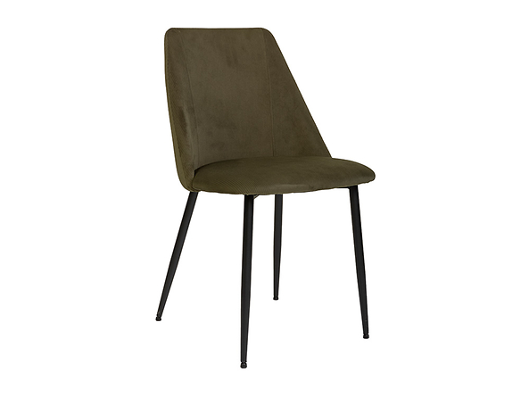krzesło oliwkowy (sztruks) Nildo, Kolor wybarwienia zielony oliwkowy/czarny, 145072