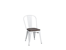 krzesło biały/sosna orzech Paris Wood
