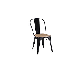 krzesło czarny/sosna naturalna Paris Wood