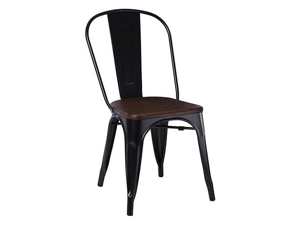 krzesło czarny/sosna orzech Paris Wood, 145441