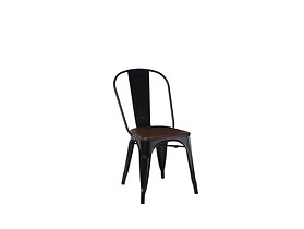 krzesło czarny/sosna orzech Paris Wood
