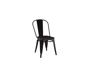krzesło czarny/sosna szczotkowana Paris Wood