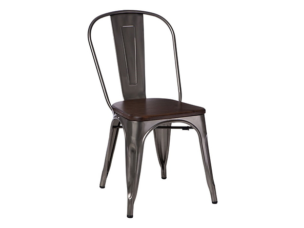 krzesło metal/sosna orzech Paris Wood, 145463