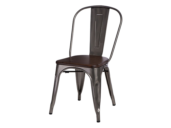 krzesło metal/sosna orzech Paris Wood, 145464