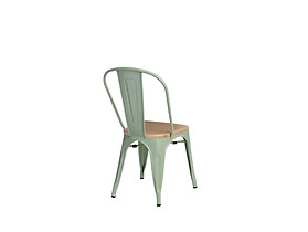 krzesło zielony/sosna naturalna Paris Wood