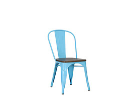krzesło niebieski/sosna orzech Paris Wood