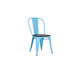 krzesło niebieski/sosna szczotkowana Paris Wood