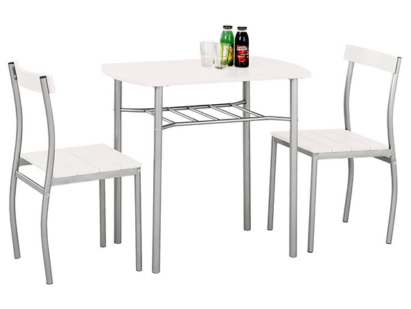zestaw stół z krzesłami biały Lance, 148646