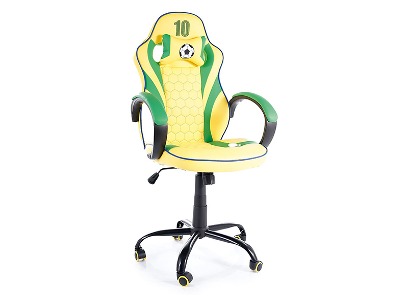 fotel gamingowy żółto-zielony Brazil, 151252