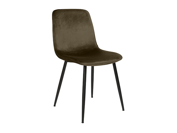 krzesło oliwkowy (velvet) Polten, Kolor wybarwienia zielony oliwkowy/czarny, 151275