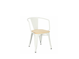 krzesło biały/sosna naturalna Paris Arms Wood
