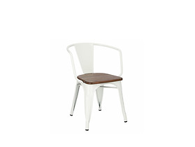 krzesło biały/sosna orzech Paris Arms Wood