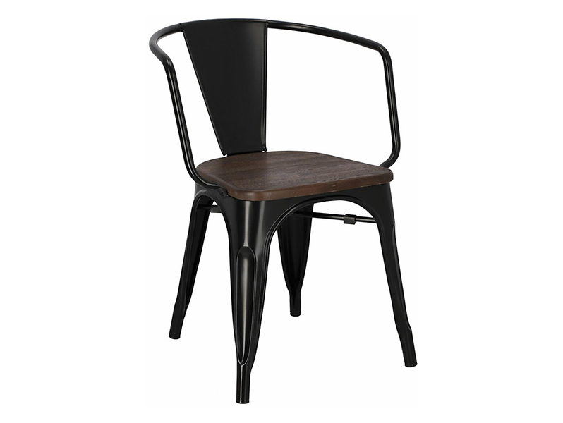 krzesło czarny/sosna szczotkowana Paris Arms Wood, 152183