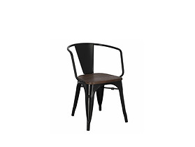 krzesło czarny/sosna szczotkowana Paris Arms Wood