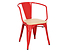 krzesło czerwony/sosna naturalna Paris Arms Wood, 152190