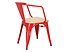 krzesło czerwony/sosna naturalna Paris Arms Wood, 152194