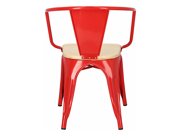 krzesło czerwony/sosna naturalna Paris Arms Wood, 152196