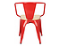 krzesło czerwony/sosna naturalna Paris Arms Wood, 152196