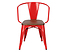krzesło czerwony/sosna orzech Paris Arms Wood, 152199