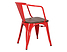 krzesło czerwony/sosna orzech Paris Arms Wood, 152202