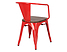 krzesło czerwony/sosna orzech Paris Arms Wood, 152203