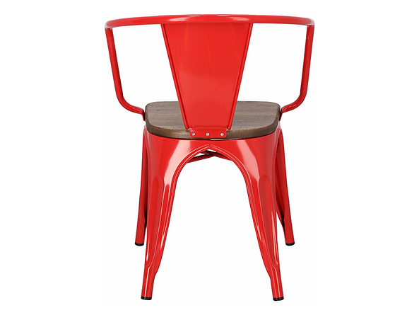 krzesło czerwony/sosna orzech Paris Arms Wood, 152204