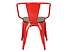 krzesło czerwony/sosna orzech Paris Arms Wood, 152204