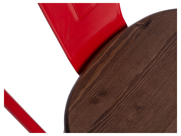 krzesło czerwony/sosna orzech Paris Arms Wood, 152205