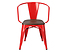 krzesło czerwony/sosna szczotkowana Paris Arms Wood, 152207